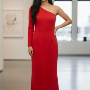 Modelo Bahia - Vestido Rojo con Mangas