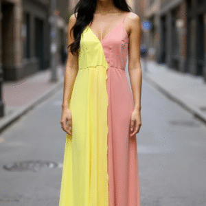 Modelo Rose - Vestido Amarillo Pastel