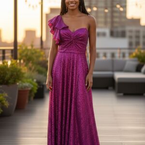 Modelo Ximena - Vestido Uva en Lentejuelas