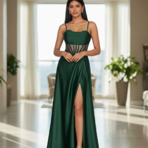 Modelo Isabella - Vestido Verde tipo Corset