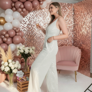 Modelo Hope - Monito Blanco en Lentejuelas