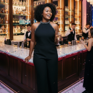 Modelo West - Monito Negro con Perlas